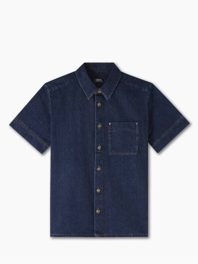 Gil Short Sleeve Shirt Stonewashed Indigo - A.P.C. - BALAAN 2