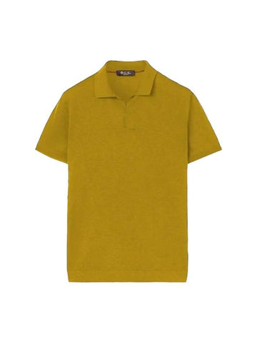 New Bay Cotton Polo Shirt Yellow - LORO PIANA - BALAAN 1