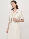 Women's Monika Tweed Jacket Ivory - AME - BALAAN 5