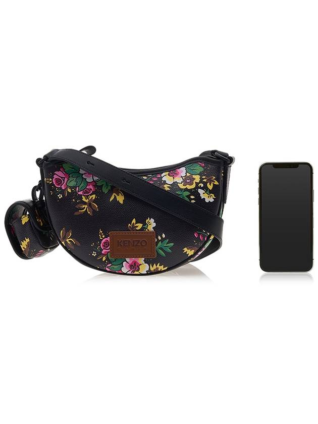 Women's Pop Bouquet Shoulder Bag Black - KENZO - BALAAN 7