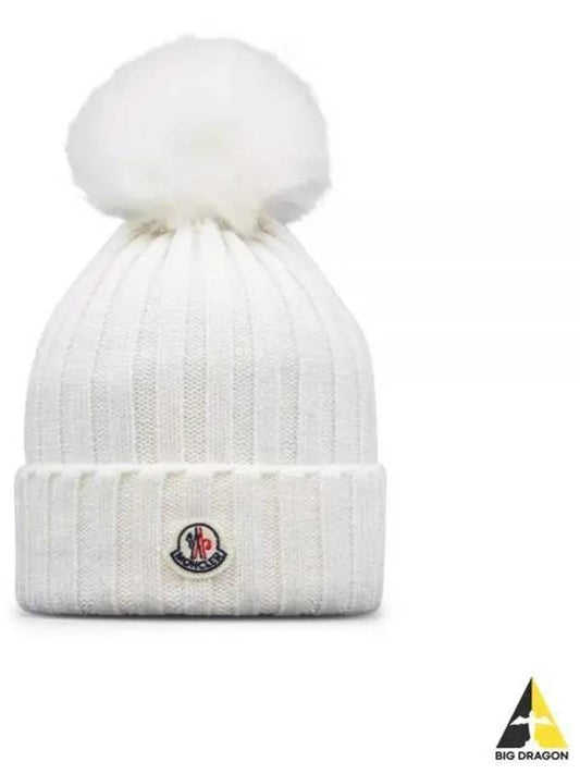 24 3B00013 A9327 034 Logo Patch Foam Beanie - MONCLER - BALAAN 1