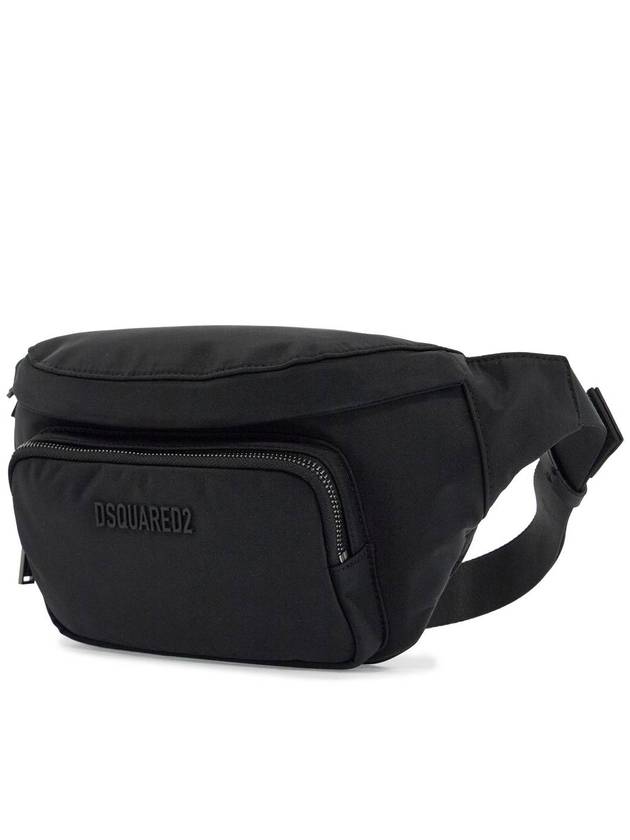 black waist bag in polyamide with adjustable shoulder strap - DSQUARED2 - BALAAN 3