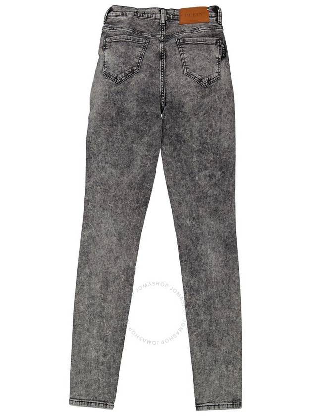 Philipp Plein Storm Grey High-Waist Cotton Jeggings, Waist Size 25" - PHILIPP PLEIN - BALAAN 2