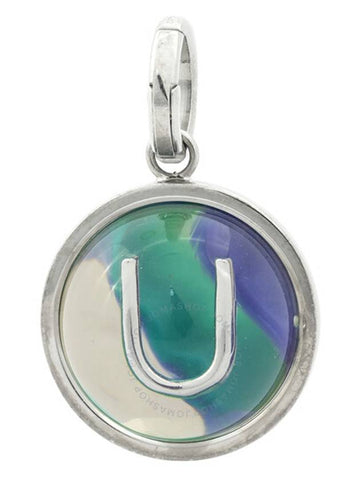 Marbled resin U alphabet charm - BURBERRY - BALAAN 1