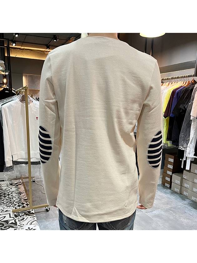 Merid Mode Elbow Patch Long Sleeve T-Shirt Ivory - SAINT JAMES - BALAAN 6