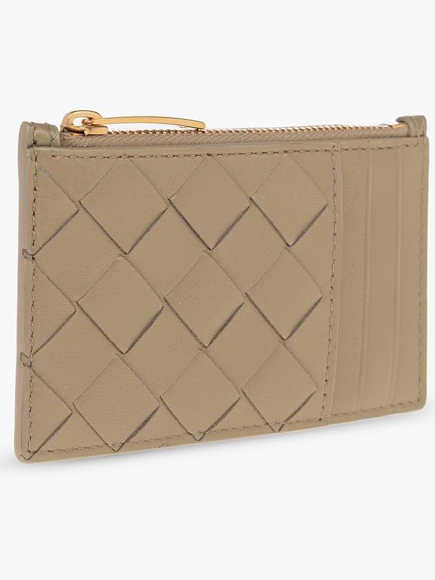 Intrecciato Zipper Card Wallet Taupe - BOTTEGA VENETA - BALAAN 5