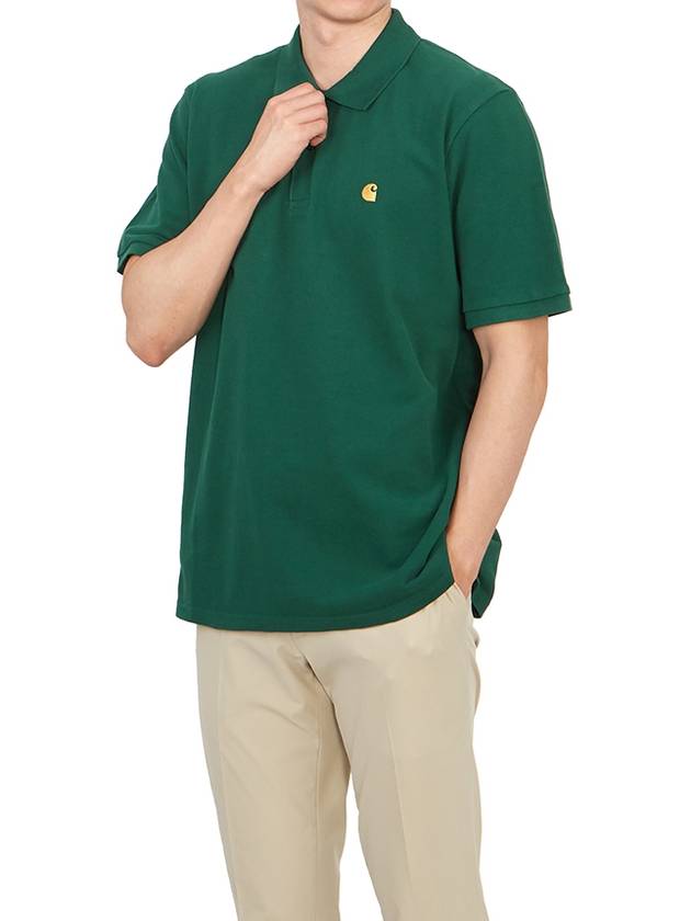 Chase Pique Polo Green - CARHARTT WIP - BALAAN 5