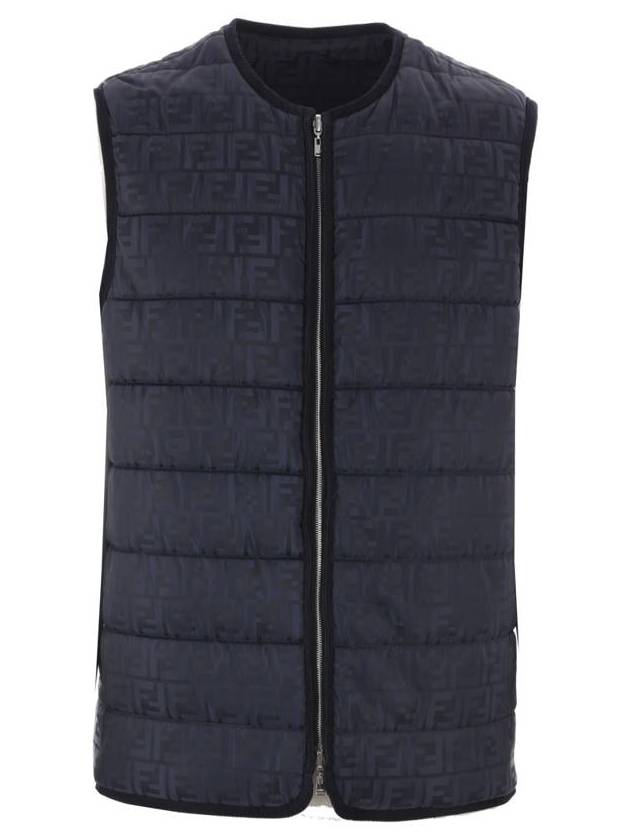 Corduroy Blouson Jacket Navy Blue - FENDI - BALAAN 3