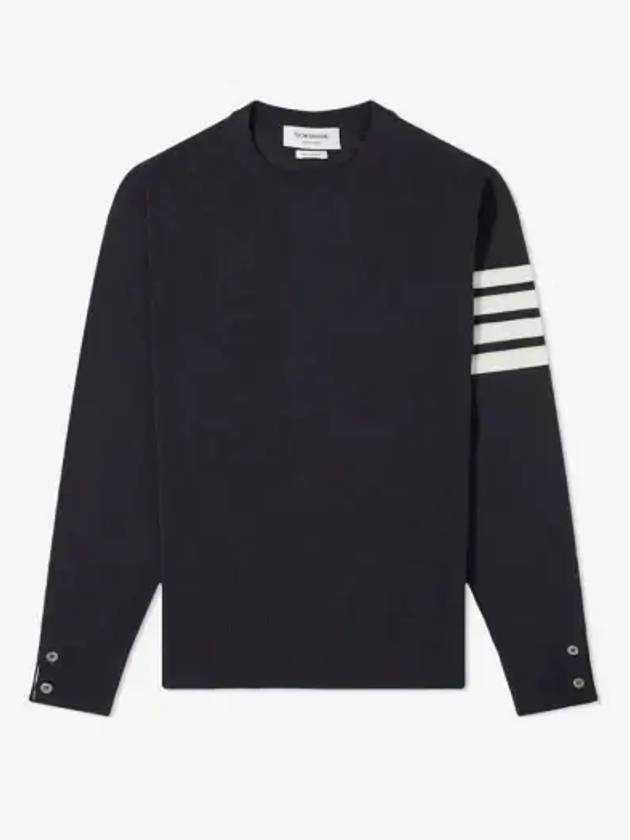 4 Bar Armband Classic Merino Wool Knit Top Navy - THOM BROWNE - BALAAN 3