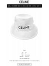 Logo Gabardine Cotton Bucket Hat White - CELINE - BALAAN 3