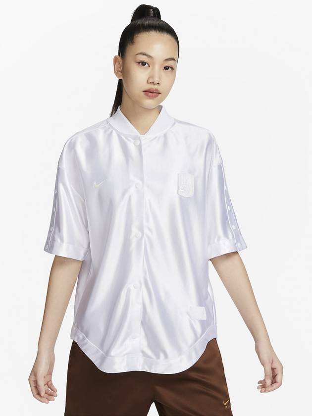 Short Sleeve Shirt FQ0700 100 White WOMENS S M L XL Asian Fit - NIKE - BALAAN 1