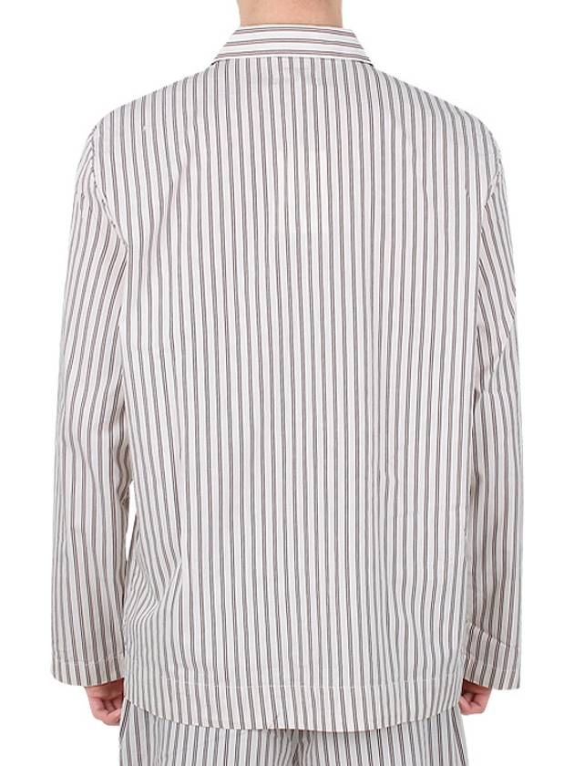 Poplin Pajamas Long Sleeve Shirt Hopper Stripe - TEKLA - 5