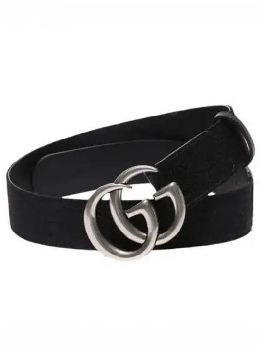 Maxi GG Marmont Logo Belt Black - GUCCI - BALAAN 2