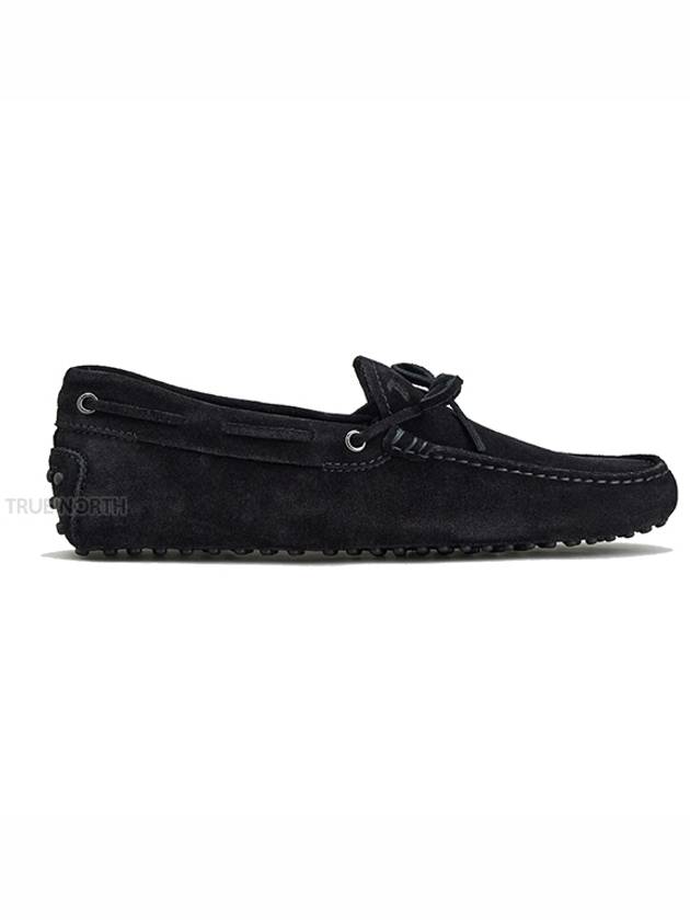 Men's Gommino Suede Driving Shoes Black - TOD'S - BALAAN 2