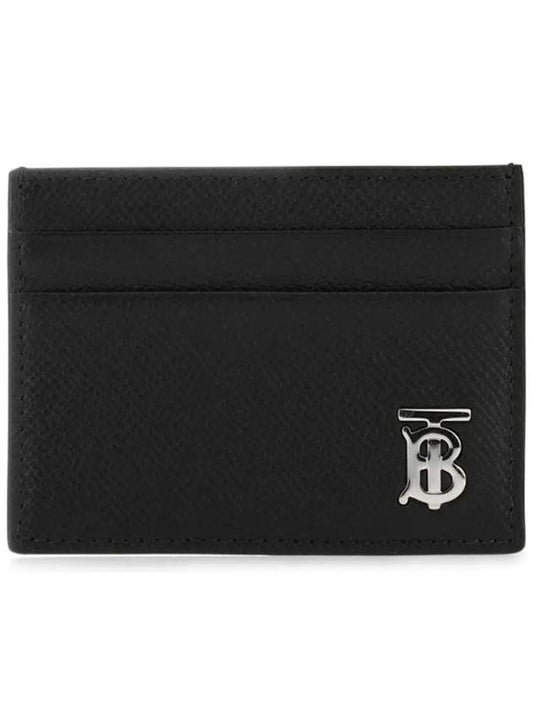 TB Logo Leather Card Wallet Black - BURBERRY - BALAAN 2