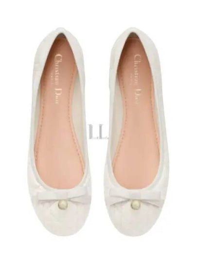 Quilted Cannage Calfskin Ballerina Flat Off White - DIOR - BALAAN 2