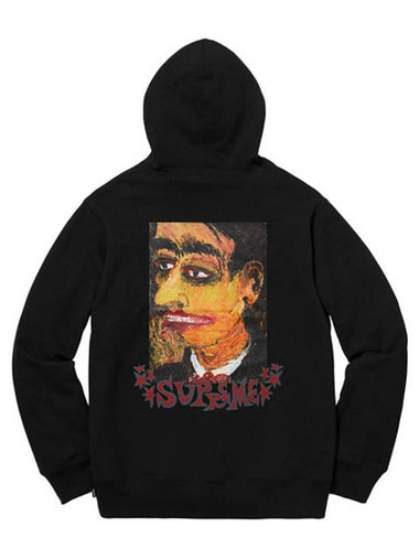 18FW Portrait Hood Black PORTRAIT HOODED SWEATSHIRT - SUPREME - BALAAN 1