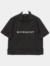 Poplin Hawaiian Short Sleeve Shirt Black - GIVENCHY - BALAAN 2