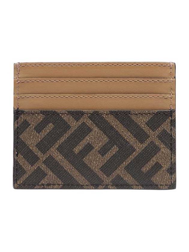 FF Logo Card Wallet Brown - FENDI - BALAAN 3