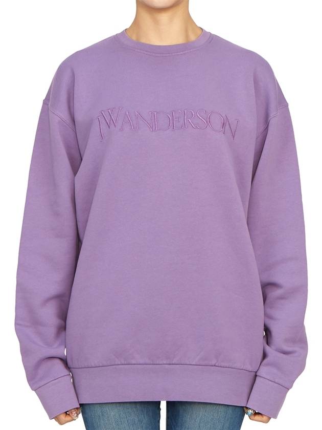 Women's Sweatshirt with Logo JW0123 PG1390 700 PURPLE - JW ANDERSON - BALAAN 4