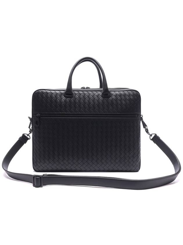 Intrecciato Calfskin Business Briefcases Black - BOTTEGA VENETA - BALAAN 5