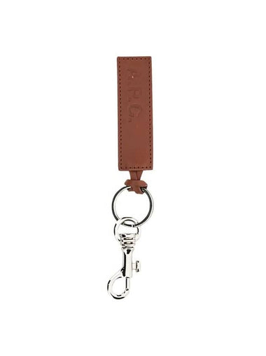 Logo Leather Key Holder Brown - A.P.C. - BALAAN 1