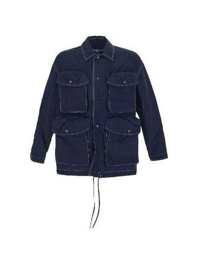 Multi Cargo Pocket Shirt Jacket Navy - SUNNEI - BALAAN 2