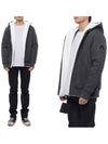 Classic Bunny Zip Up Hoodie White Lining Charcoal - MOOSE KNUCKLES - BALAAN 2