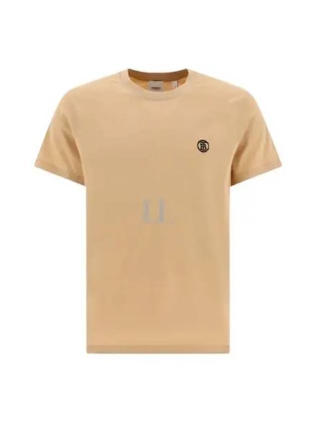 Embroidered Logo Short Sleeve T-Shirt Beige - BURBERRY - BALAAN 2