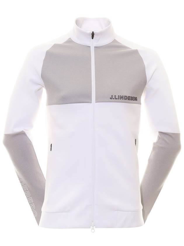 Lazarus Mid Layer Zip-Up Jacket Grey White - J.LINDEBERG - BALAAN 2