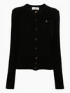 Logo Patch Cardigan Black - VIVIENNE WESTWOOD - BALAAN 2