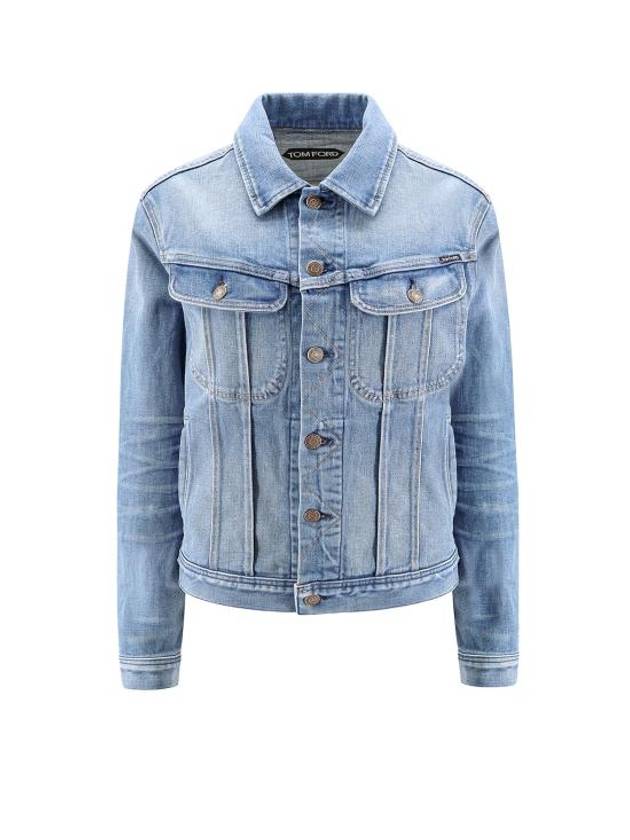 Logo Patch Denim Jacket Blue - TOM FORD - BALAAN 1