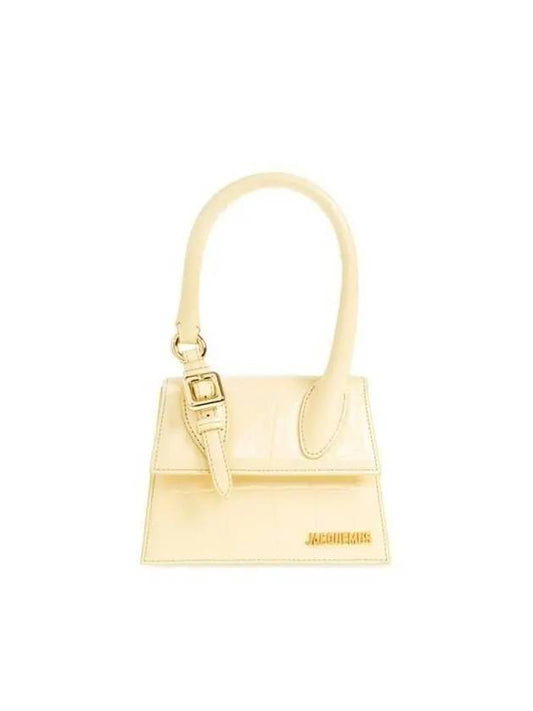 Women s Tote Bag Top Handle Le Chiquito Moyen Crocker Effect 24E233BA327 3164 205 - JACQUEMUS - BALAAN 1