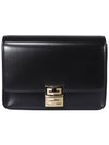 Box Leather 4G Medium Shoulder Bag Black - GIVENCHY - BALAAN 1