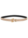 Monogram Square Leather Belt Beige - SAINT LAURENT - BALAAN 2