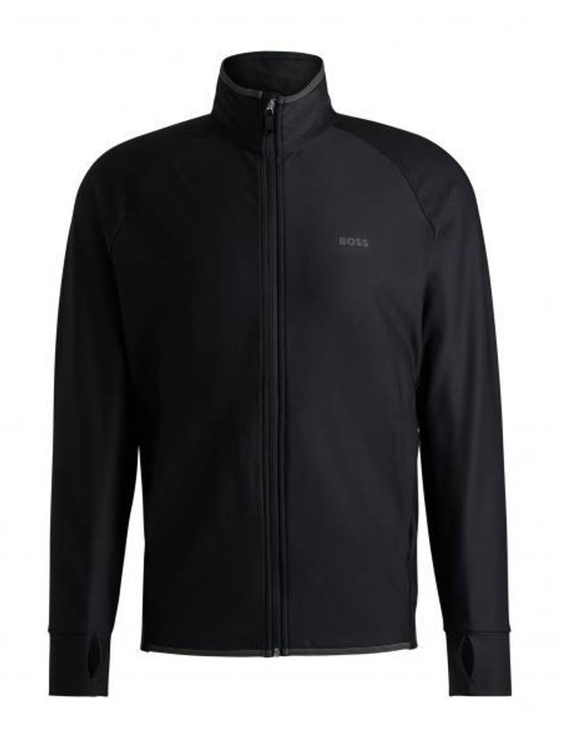 Decorative Reflective Logo Zip Up Sweatshirt Black - HUGO BOSS - BALAAN 2