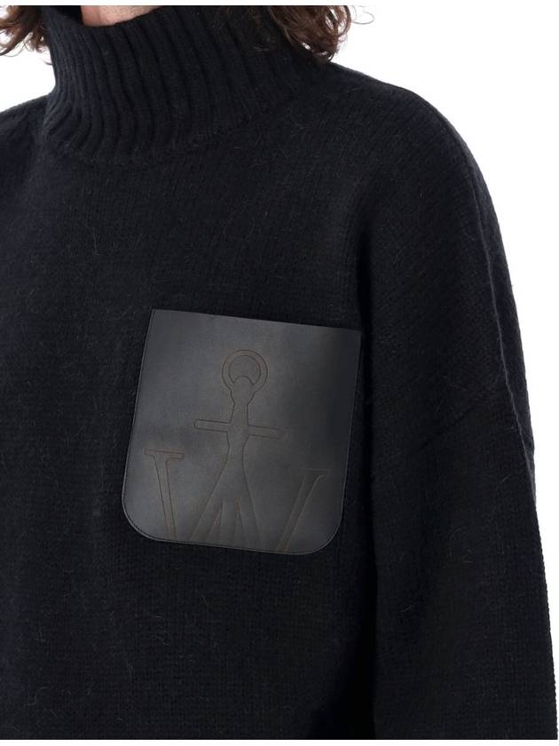 Leather Pocket Turtleneck Black - JW ANDERSON - BALAAN 4