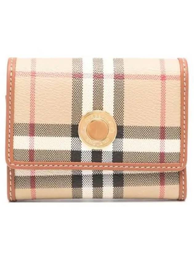 Check Half Wallet Beige - BURBERRY - BALAAN 2