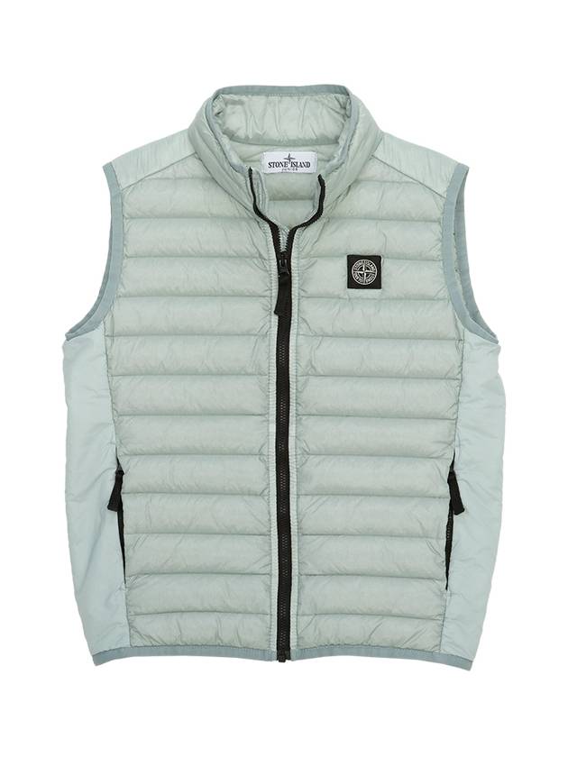 Kids G0224 Loom Woven Chambers R Nylon Down TC Vest Pearl Gray - STONE ISLAND - BALAAN 3