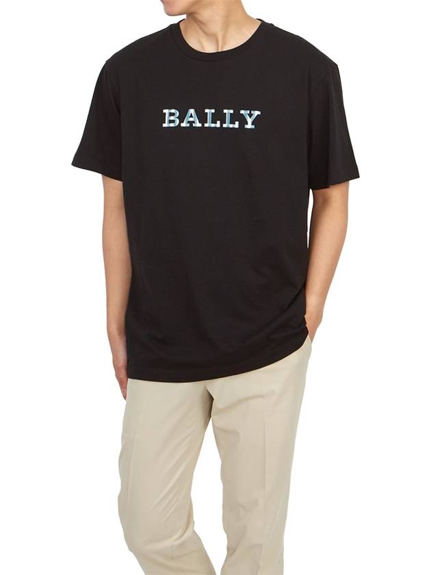 Men s short sleeve t shirt M5BAC09F 901 - BALLY - BALAAN 4