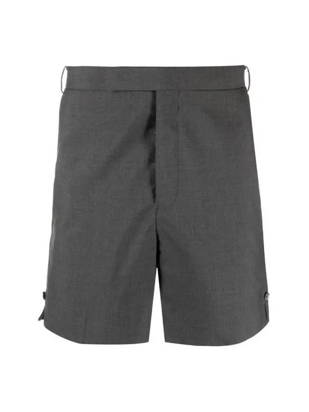 Twill Low Rise Color Mini Shorts Dark Grey - THOM BROWNE - BALAAN 1