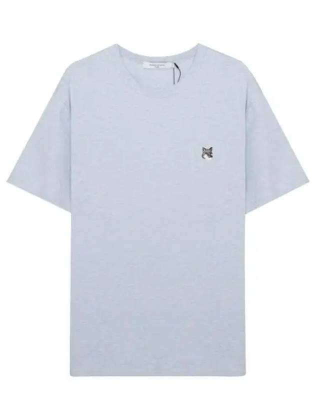 Gray Fox Head Patch Classic T Shirt Men s Short Sleeve Tee - MAISON KITSUNE - BALAAN 1