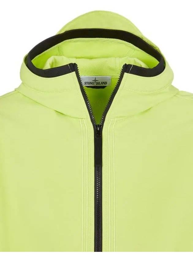 Wappen Patch Soft Shell Hooded Jacket Lemon - STONE ISLAND - BALAAN 4