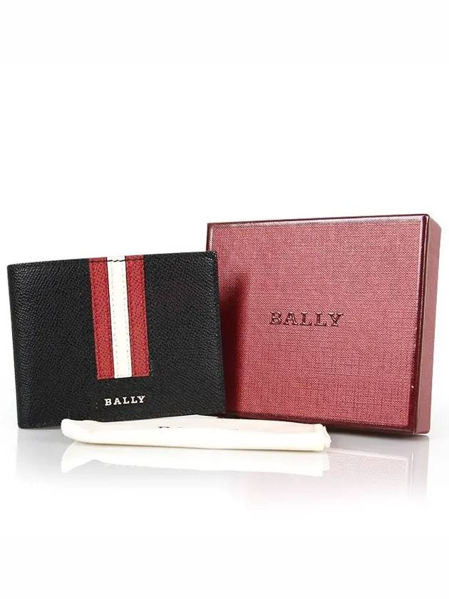 Men's Tevye Leather Half Wallet Black - BALLY - BALAAN 7