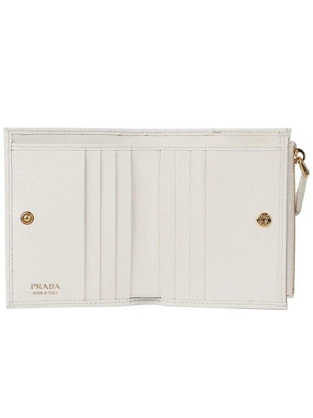 Small Saffiano Half Wallet White - PRADA - BALAAN 6