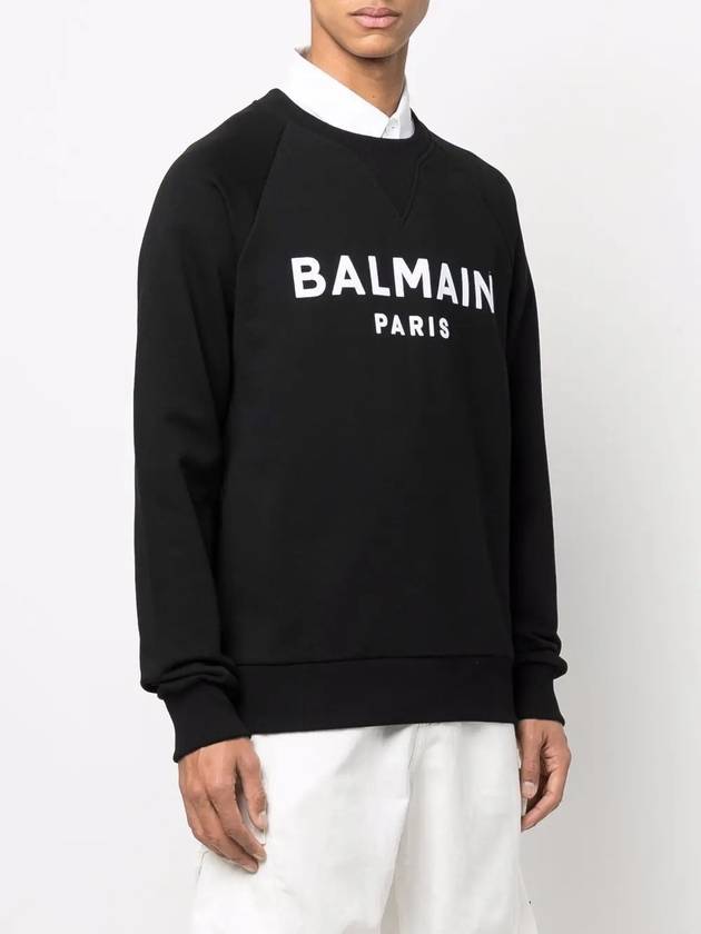 Paris Logo Sweatshirt Black - BALMAIN - BALAAN 4