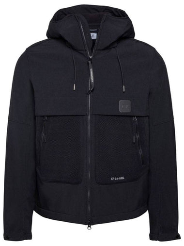 Men's Metropolis Shell Hooded Jacket Black - CP COMPANY - BALAAN 1