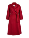 Ludmilla 1 Belt Cashmere Single Coat Red - MAX MARA - BALAAN 2