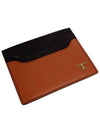 T Plaque Calf Leather Card Wallet Brown - TOD'S - BALAAN 4