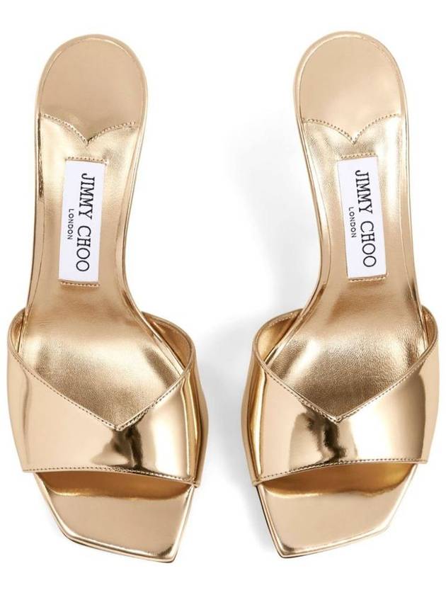 Jimmy Choo Metallic Leather Sky 70 Sandals Shoes - JIMMY CHOO - BALAAN 4